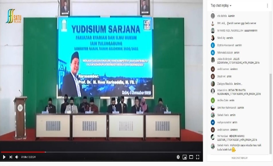 FAKULTAS SYARIAH DAN ILMU HUKUM IAIN TULUNGAGUNG GELAR YUDISIUM SARJANA KE- 27