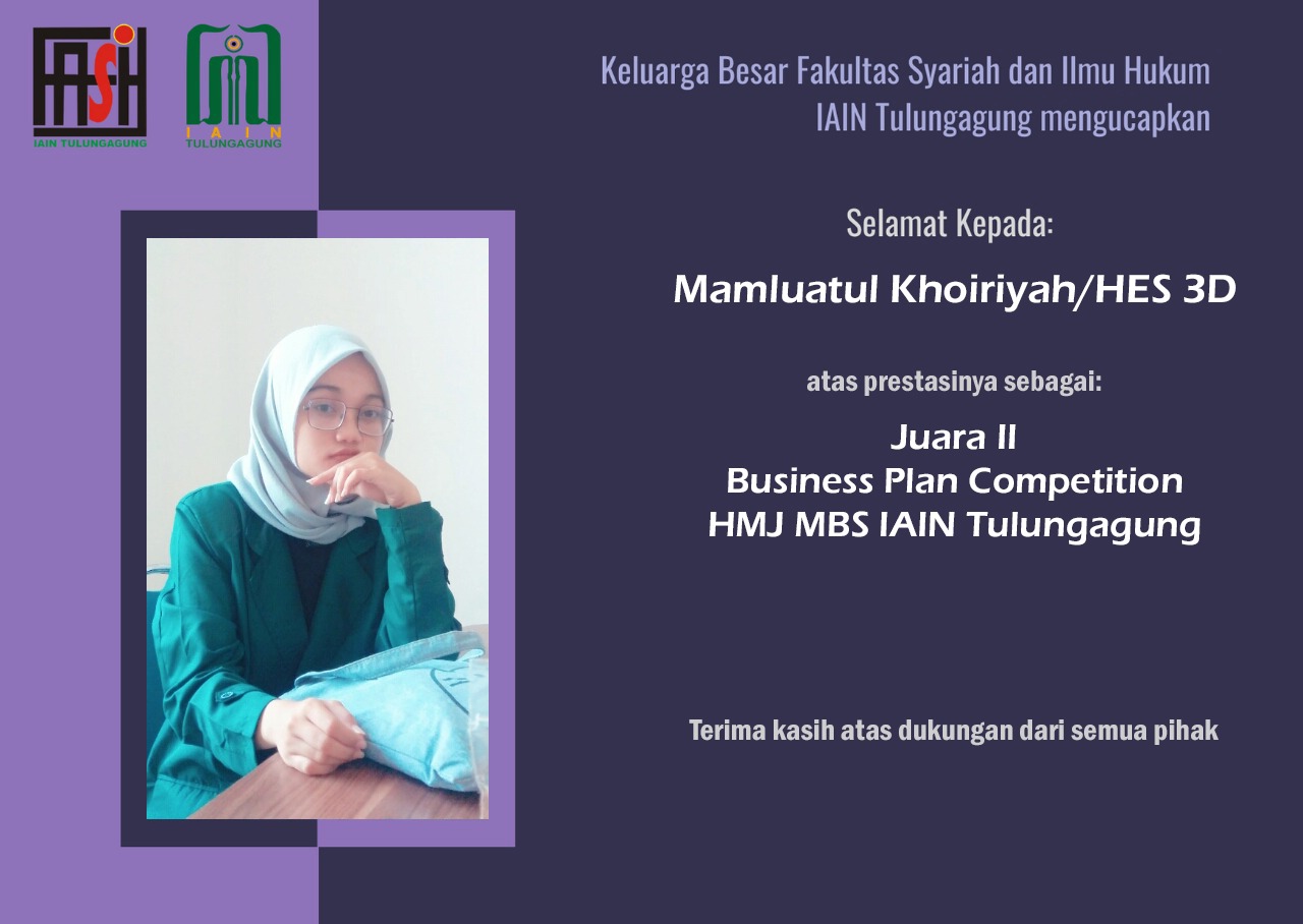 MAHASISWA HUKUM EKONOMI SYARIAH TOREHKAN PRESTASI MEMBANGGAKAN DIAJANG NASIONAL BUSINESS PLAN COMPETITION