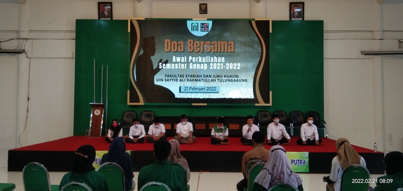 DOA BERSAMA AWAL PERKULIAHAN SEMESTER GENAP 2021/2022 FAKULTAS SYARIAH DAN ILMU HUKUM