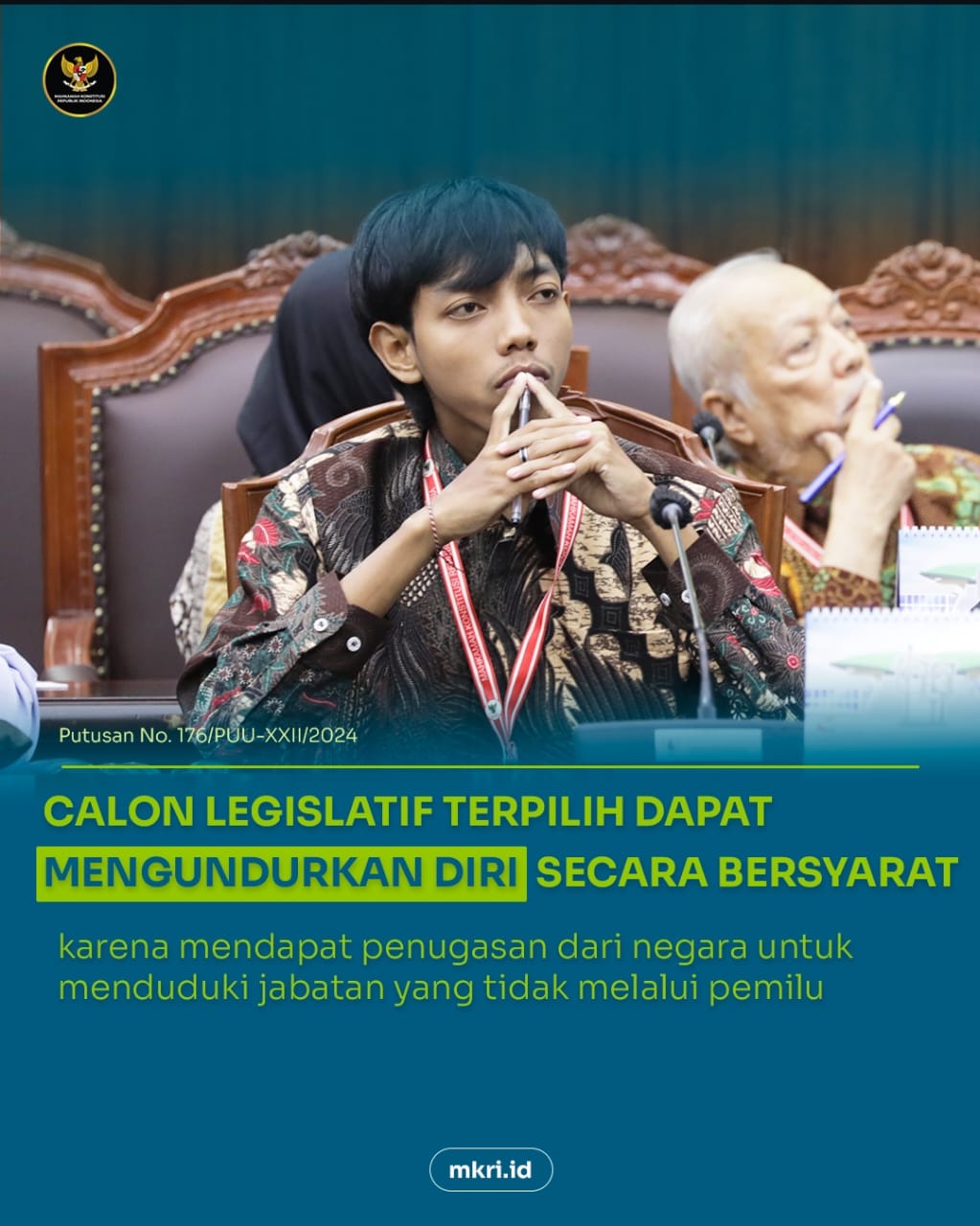 MK KABULKAN PERMOHONAN UJI MATERI MAHASISWA HTN FAKULTAS SYARIAH DAN ILMU HUKUM UIN SATU TULUNGAGUNG: PENGUNDURAN DIRI CALEG TERPILIH UNTUK PILKADA TIDAK SAH