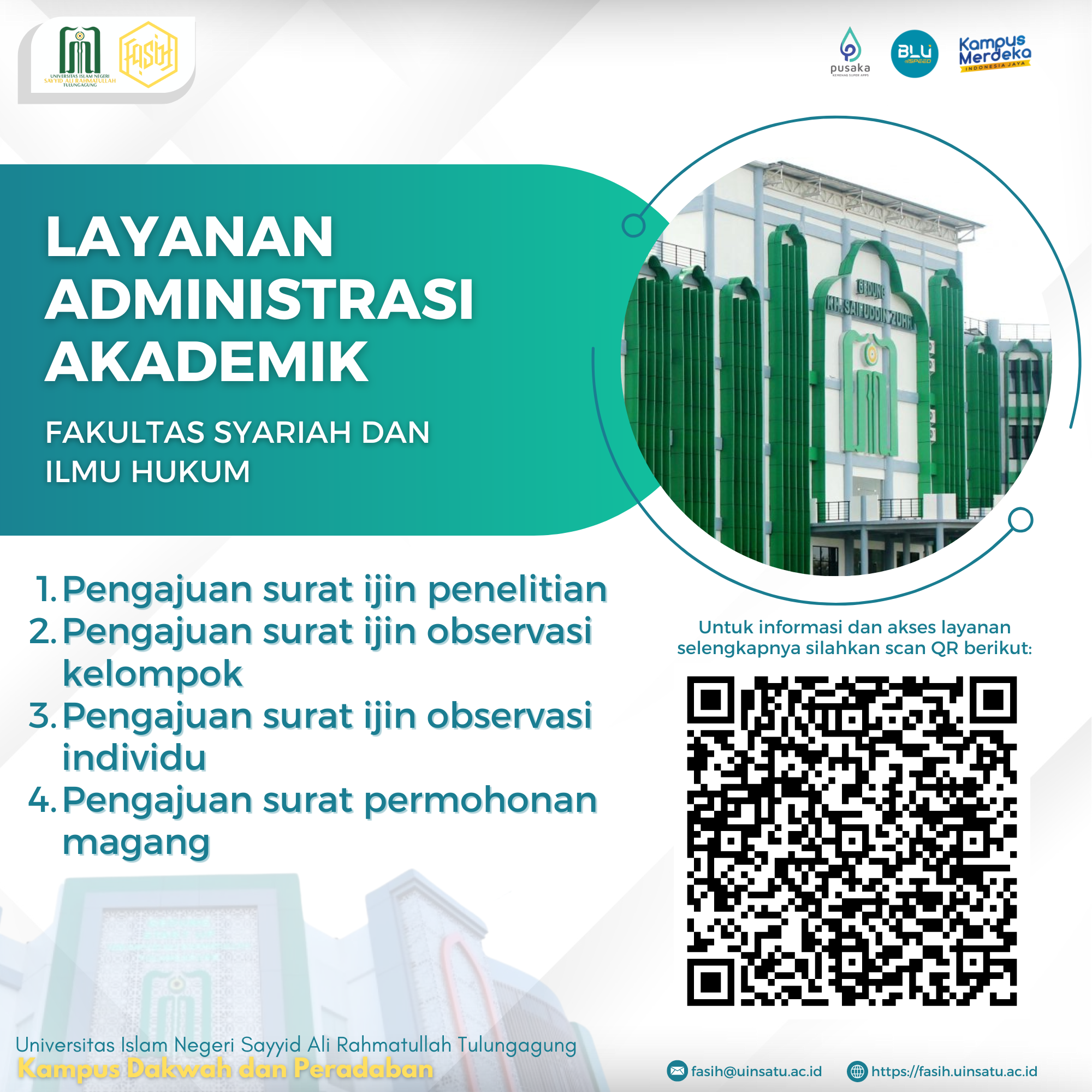Layanan Administrasi Akademik Fakultas Syariah dan Ilmu Hukum UIN SATU Tulungagung