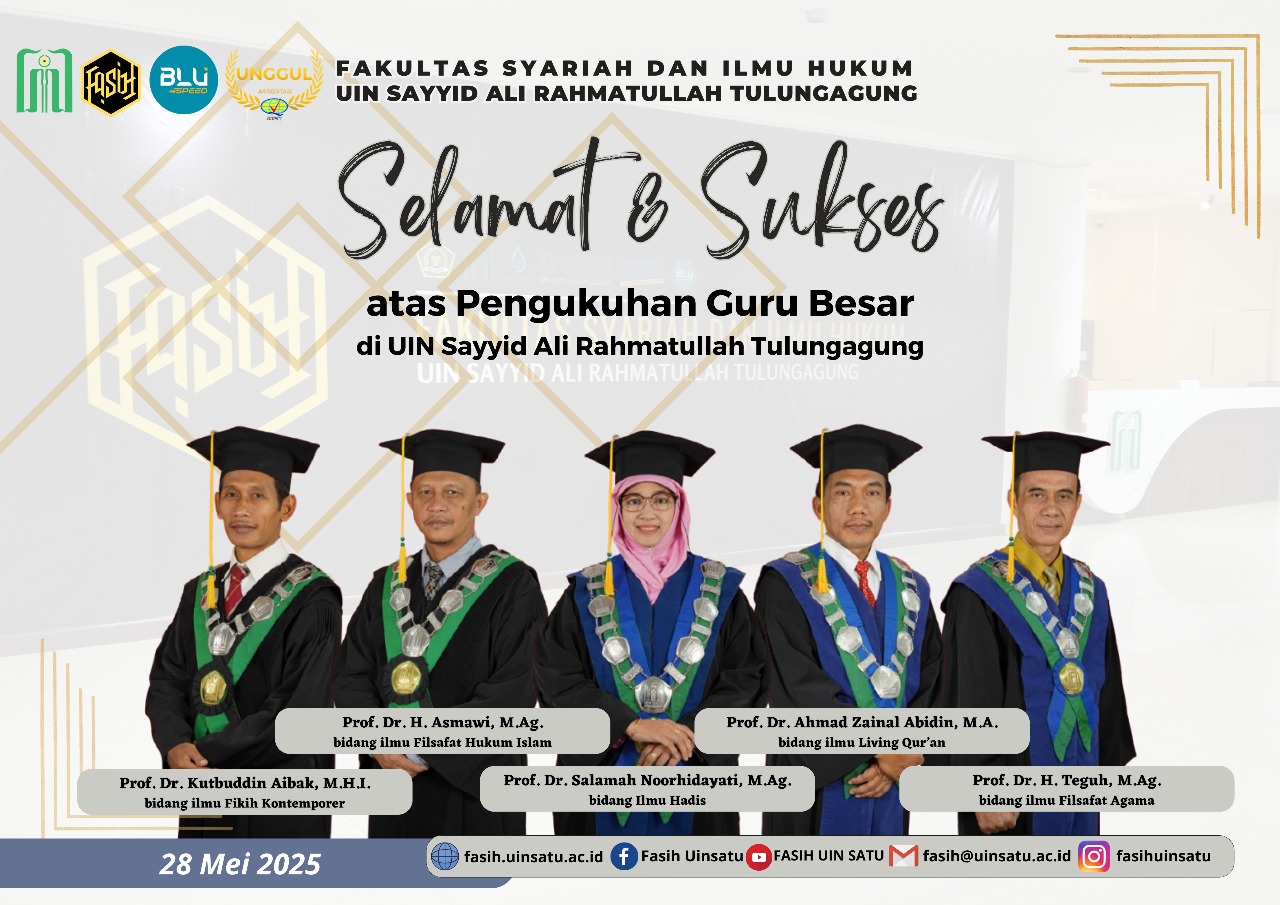 Fakultas Syariah dan Ilmu Hukum Tambah Dua Guru Besar Baru: Prof. Dr. KH. Asmawi, M.Ag. dan Prof. Dr. Kutbuddin Aibak, S.Ag., M.H.I. Resmi Dikukuhkan